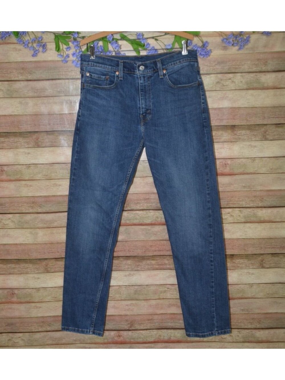 LEVI STRAUSS Men 502 Regular Taper Leg Cotton Denim Jeans - 33x34 Casual Classic